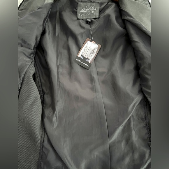 NWT Shelby Collection Grey Faux Leather Moto Jacket Medium - Picture 11 of 11